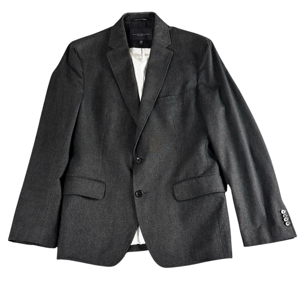 Banana Republic Men's Blazer Size 38S Tailored Fit Italian Fabric Charcoal